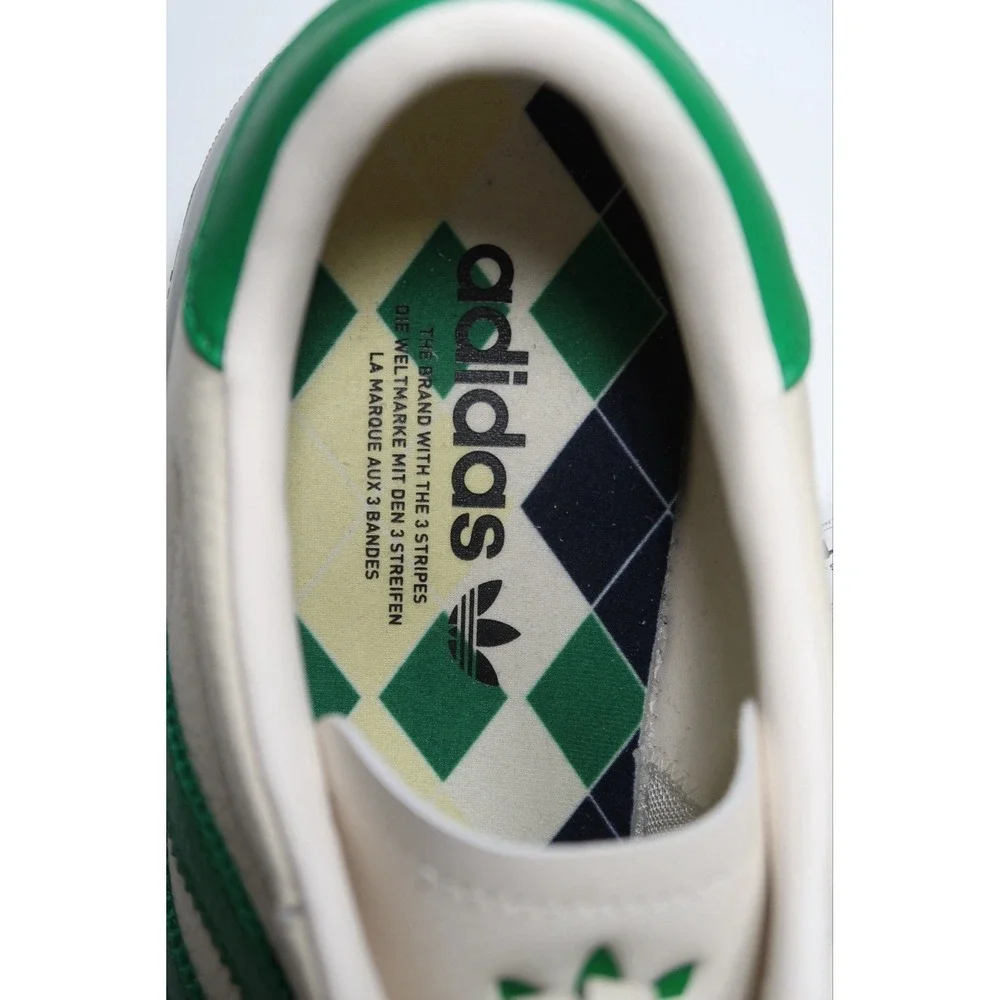 adidas Coursecup Men's Golf Shoes White/Green Leather Spiked US 11